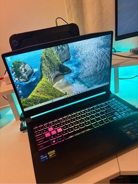 MSI Black Gaming Laptop with RGB Gradient Backlit Keyboard